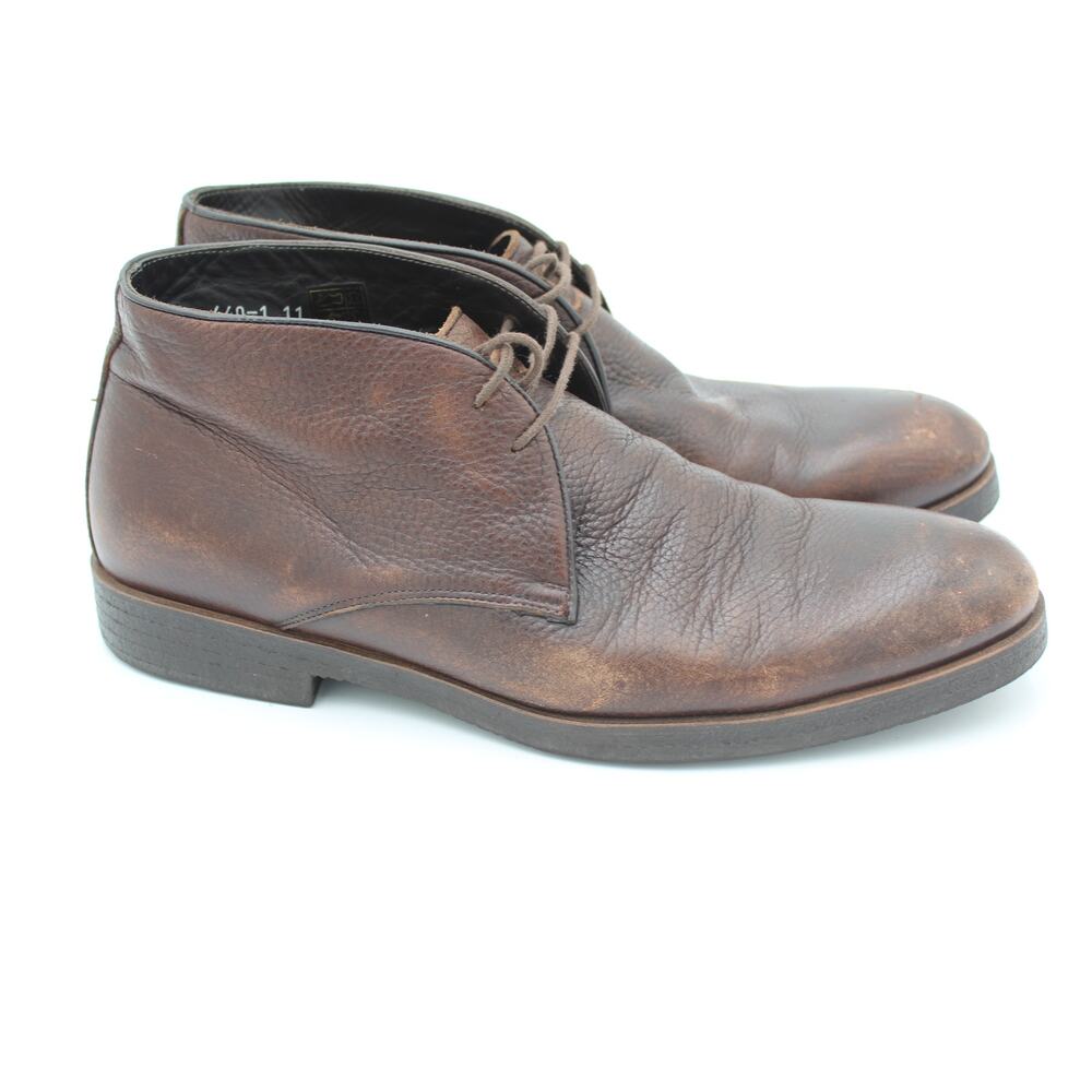 To Boot New York Mens 11 Boots Brown Leather Chukka Calder Lace Up Italy Dress